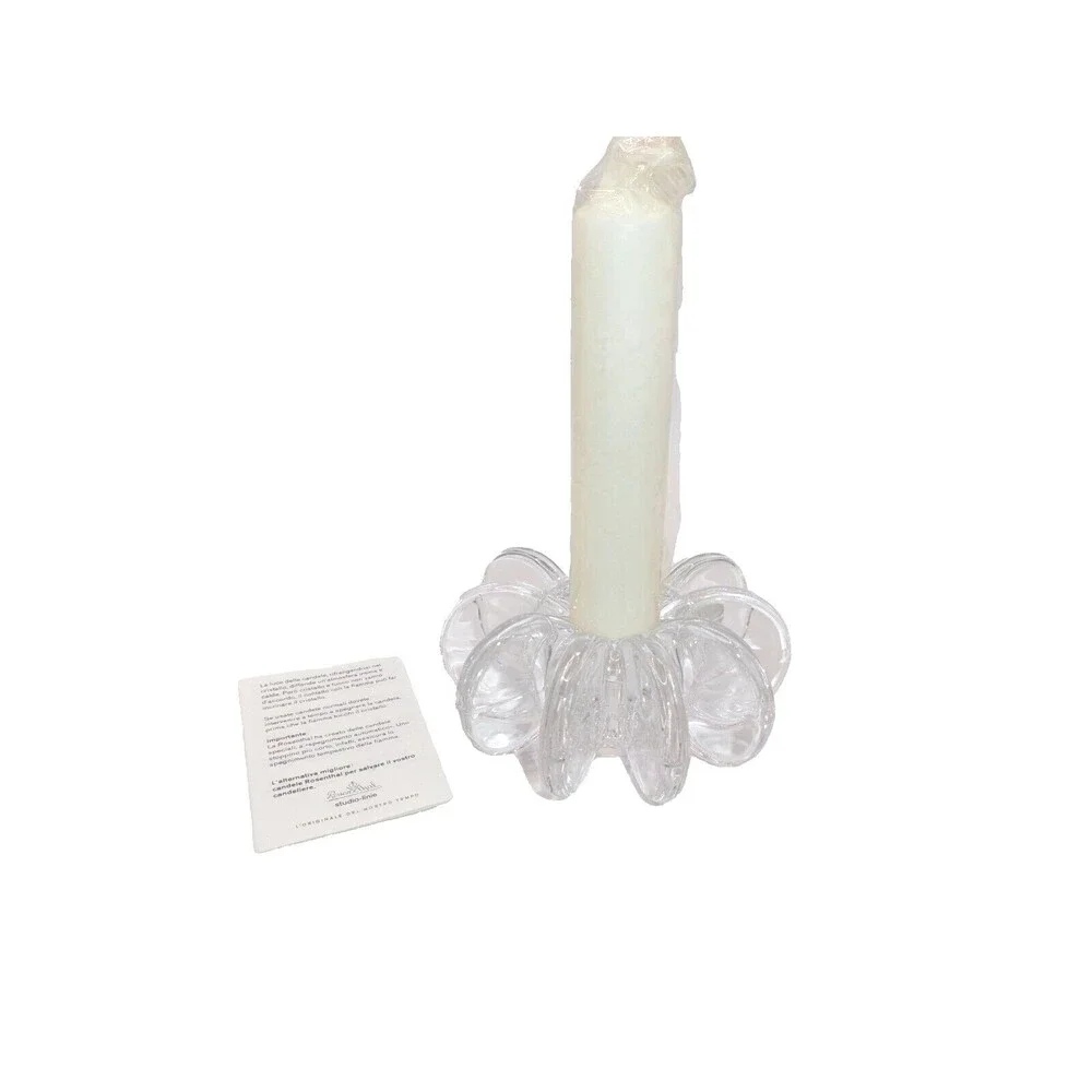 Rosenthal Studio Line Crystal Candle Holder with Candle Single Boxed Signed
